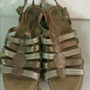 Dansko Drea Fisherman sandals metallic sling back 40 / 9 thumbnail 5