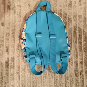 Disney Lilo & Stitch Tropical Floral Mini Backpack Blue Peach Hibiscus Print thumbnail 7