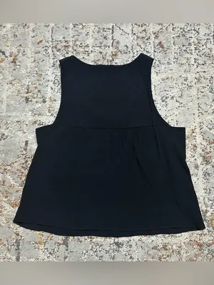 EVERLANE Naia Ripple Tank black size Large Petite thumbnail 9