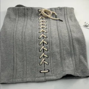 Forever 21 Heather Gray Lace-Up Skirt thumbnail 15