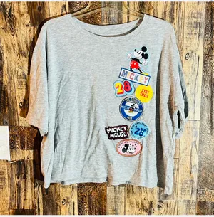 Disney Mickey Mouse t-shirt 22 length X 22 width grey XXL thumbnail 1