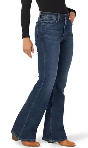 Wrangler High Rise Fierce Flare Jeans Western Cowgirl Denim Rodeo Retro Size 2‎ thumbnail 1