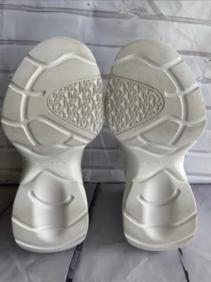 Michael Kors Zuma Knit Trainer Sneakers in the Pale Gold/Cream Color-way thumbnail 8