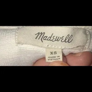 Madewell XS Cotton Blend Lightweight‎ Preppy Slash Tie Back Top thumbnail 3