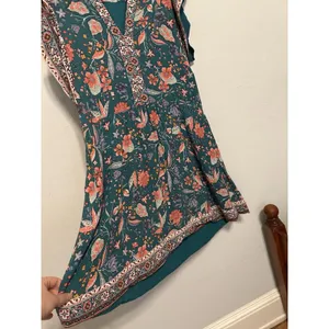 Anthropologie Zenia Floral Mini Shift Dress Size Small Boho Peasant Festival thumbnail 9
