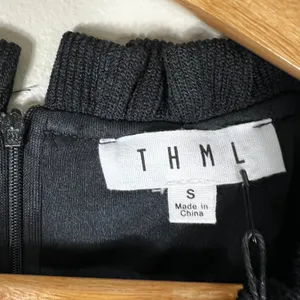 NWT THML Little Black Dress Womens S Mini Knit Sequin Sleeve Party Cocktail thumbnail 6
