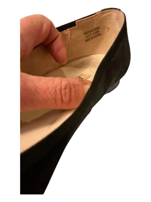Paul Green Austria Black Suede Ballet Flats Bow Accent UK 7 US 9.5 thumbnail 5