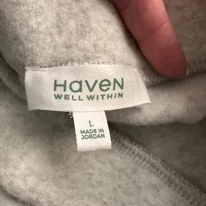 Haven Well Within Cozy Heather Gray Fleece Wide Leg Lounge Pants Sweatpants L thumbnail 7