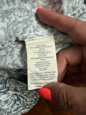 Faherty Isha Dress XS Cream Imma Floral Linen Blend Pintuck Mini Dress NWOT thumbnail 9