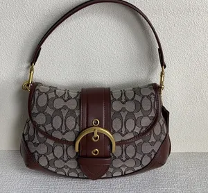 Coach Brown Soho Shoulder Bag Signature Jacquard thumbnail 4