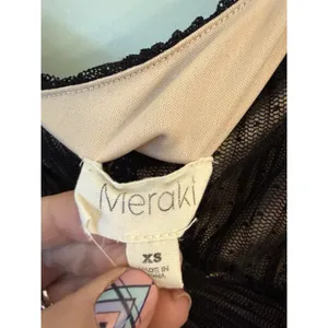 Meraki Top Witchy Sz M Mesh Balloon‎ Sleeve Ruched Crop Sweetheart Gothic Goth thumbnail 5