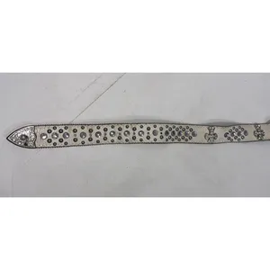 Vintage Chunky Y2K Studded Equestrian Western Boho Preppy Metal White Cross Belt thumbnail 15