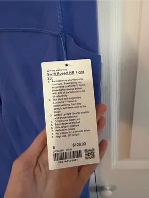 Lululemon Swift Speed High-Rise Tight 28" Wild Indigo Size 6 NWT thumbnail 7