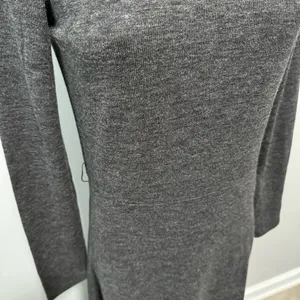 Zara Gray Sweater Maxi Midi Dress Small Long Sleeve NEW thumbnail 4