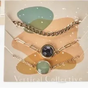 NIB Vertical Collective – Alora Bracelet Layering Set ($52.00) Green thumbnail 5