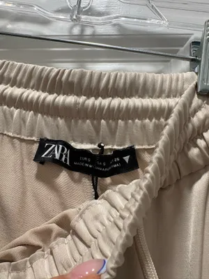 Zara Cream Satin Pants thumbnail 2