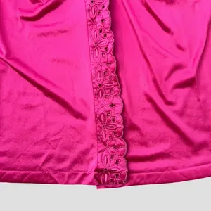 Vintage Vanity Fair Hot Pink Pajama Set Women’s Medium Short Sleeve Top & Pants thumbnail 5