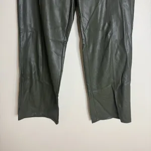 Avec Les Filles Pants Womens Small Faux Leather High Rise Straight Leg Modern thumbnail 3