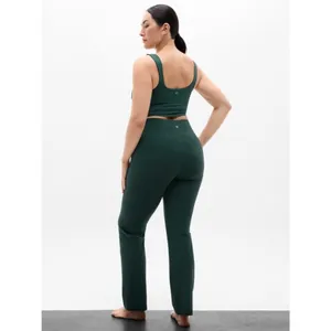 New Athleta S Elation Ultra High Rise Straight Leg Pant Elm Green Small Regular thumbnail 5
