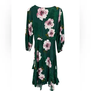 Anthropologie Spring wedding guest dress Plenty Floral Short Sleeve Flowy XS thumbnail 13