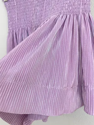 Queen of Sparkles Smocked Waist Lilac‎ Mini Shorts Size XS thumbnail 5