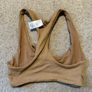 NWOT L*Space Tara ribbed bikini top camel thumbnail 3
