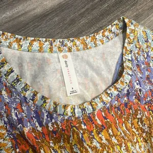 ANTHROPOLOGIE Daily Practice Purple Motiff Treasure Dress size small thumbnail 11