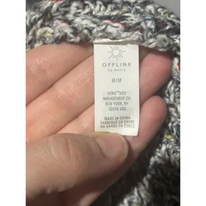 OFFLINE by Aerie Speckled Multicolor Quarter Zip Chunky Knit Sweater‎ M M thumbnail 5