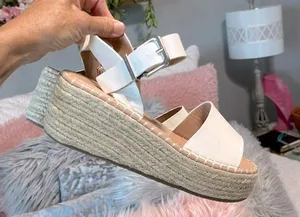 New York & Co. White Wedges Espadrilles thumbnail 3