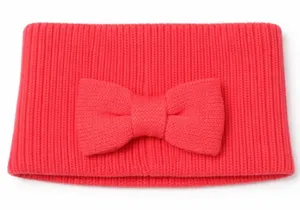 Kate Spade New York Pink Ribbed Knit Bow Headband Ear Warmer Wool Blend NWT‎ thumbnail 1