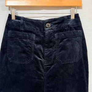 Maeve Anthropologie Navy Blue Corduroy Pencil Skirt XS High Waist Patch Pocket thumbnail 4
