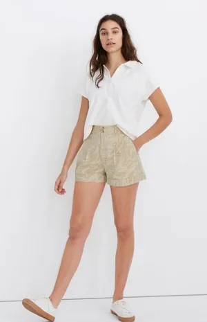 NWT Madewell Pleated Shorts in Brushing Up Size 4 thumbnail 2