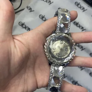 Women’s Silver Rhinestone Crystal Accent Watch Fashion Jewelry Time Piece thumbnail 5