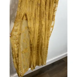 Socialite mustard embroidered lace plunge maxi dress Size Xs 100% Nylon & Cotton thumbnail 8