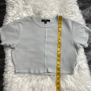 Vans Sage Green Ribbed Front Seam Short Sleeve Crop Top Grunge Alt Mallgoth thumbnail 8