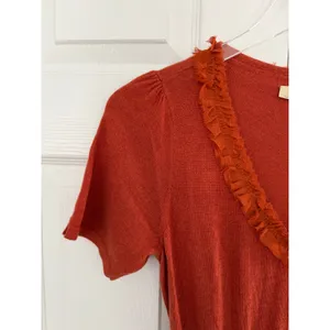 Isabella Sinclair Anthropologie Jacinth Orange Wool Blend Sweater Dress Retro thumbnail 3