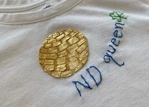 Notre Dame gold and white disco ball embroidered tank top thumbnail 5