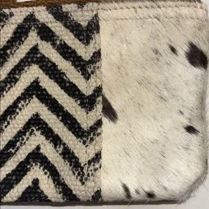 Myra Bag Cats Eye Wristlet W/Cowhide And Chevron Print Canvas And Brown Canvas thumbnail 3