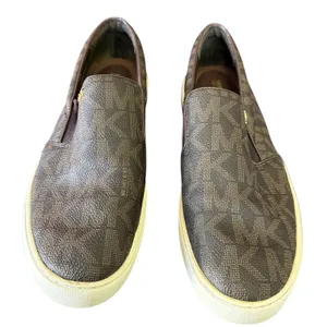 Michael Kors Brown MK Monogram Slip On Loafers Size 8 thumbnail 3
