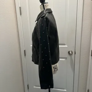 Maurices Black Studded Faux Leather Moto Jacket - Women thumbnail 2