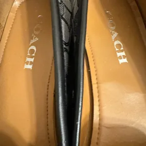 COACH 8.5 Olive Signature Canvas/Leather Black Loafer Moccasins Shoes SEE PHOTOS thumbnail 5
