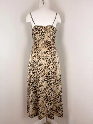 HYFVE leopard print front-tie cut out maxi dress thumbnail 5