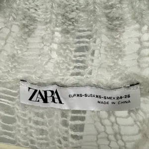 Zara Open Knit Crewneck Sweater‎ Light Gray XS-S 0021/107/406 thumbnail 7