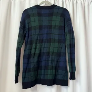 Lauren Ralph Lauren Dark Green & Blue Plaid Crewneck Sweater thumbnail 2
