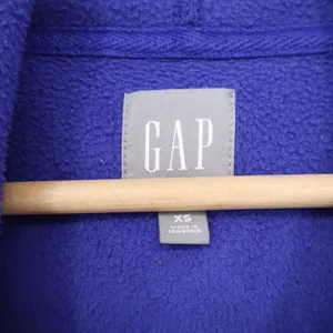 Gap XS Purple Fleece Hoodie Embroidered Logo Pullover Sweatshirt 11504 thumbnail 3