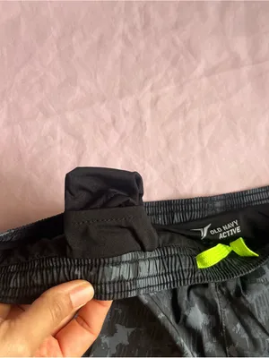 Old Navy Black Gray Camo Athletic Shorts thumbnail 6