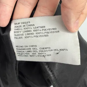 Excelled Collection Women's L Black Genuine Leather Blazer Jacket Y2K thumbnail 6