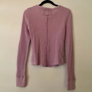 We The Free Waffle Knit Purple Long Sleeve Shirt Loungewear Long Sleeve Small thumbnail 5