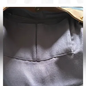 Brown leather jeans base shoulder bag Applique Embroidered Dog Purse Hand Bag. thumbnail 9