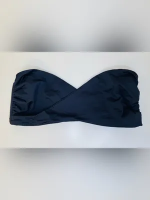Frankie's Bikinis‎ Black Margo Strapless Bandeau Bikini Top Size S thumbnail 3